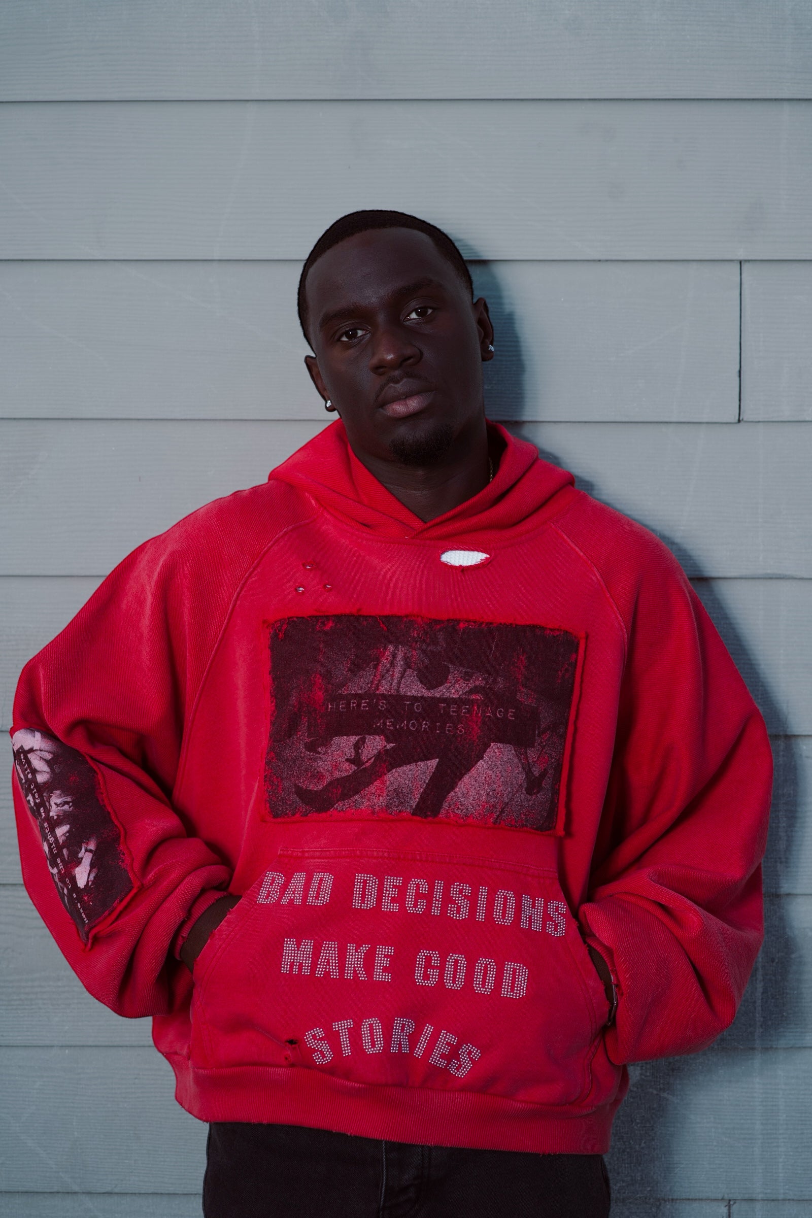CRLCT® - (BAD DECISIONS) WAFFLE THERMAL LINING HOODIE