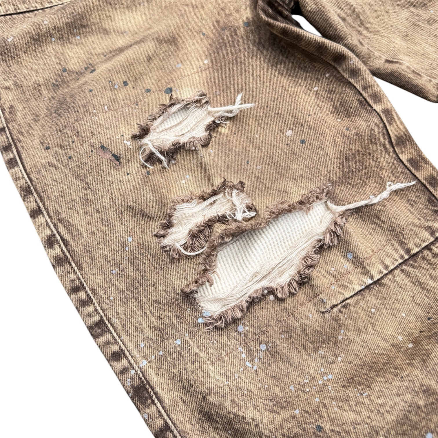 CRLCT® - ( BROWN MUD WASH) BAGGY DENIM