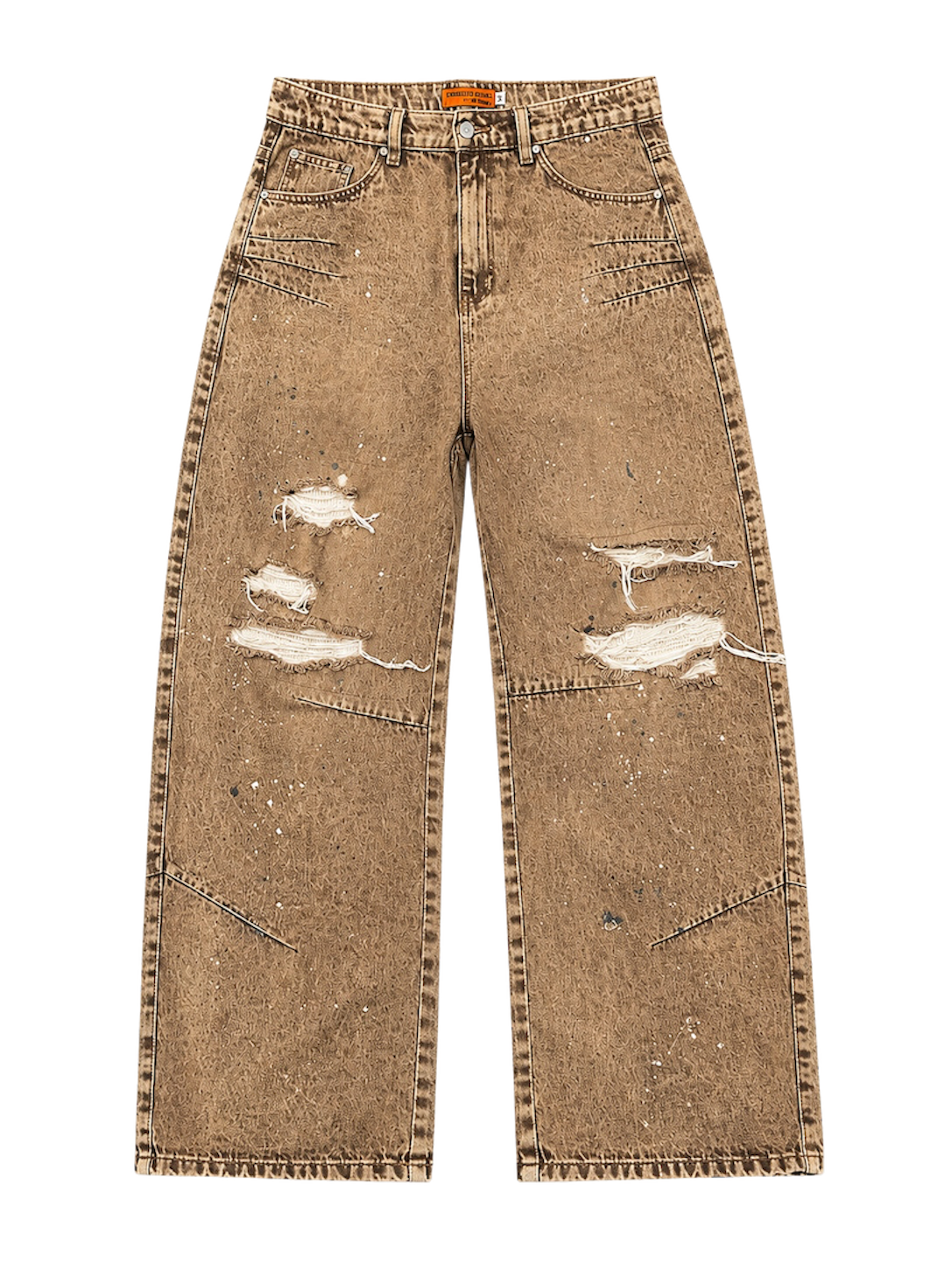 CRLCT® - ( BROWN MUD WASH) BAGGY DENIM